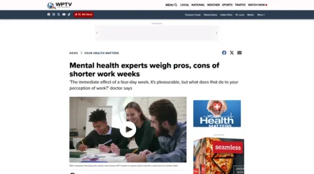 Mental health experts discussing benefits and drawbacks of shorter work weeks